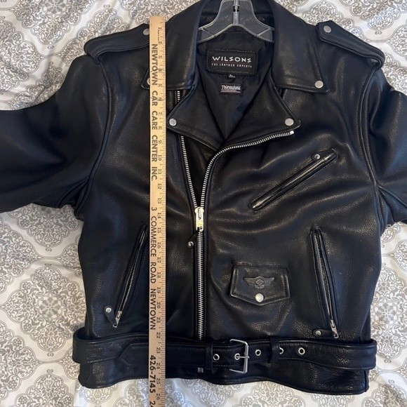 Wilsons Leather Motorcycle Jacket Vintage Insulated Large EUC - Picture 4 of 14